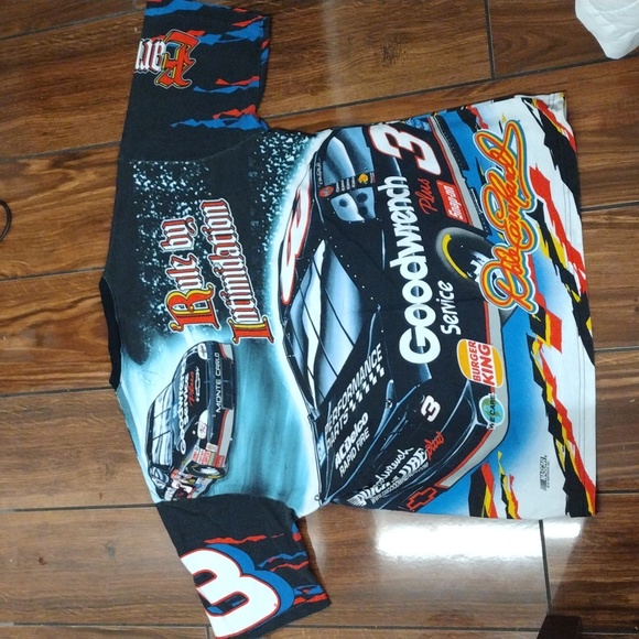 Vintage all over print Dale Earnhardt rule by intimidation NASCAR t shirt - Picture 3 of 5